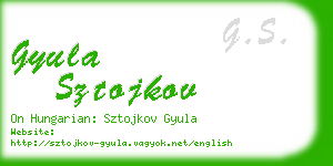 gyula sztojkov business card